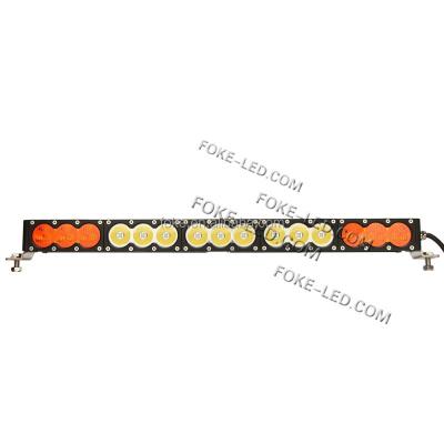 China 27 inch 150w amber and white 9600lm single bar light FK-8814c for sale