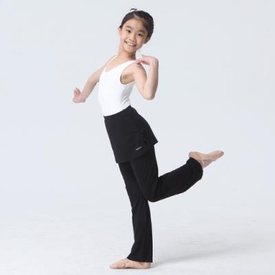 China Kid Breathable Skirt Jazz Pants Long Jazz Pants With Skirt for sale