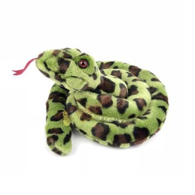 China Plush Toy 30cm Diameter Simulation Cobra Python Snake Plush Toy Soft Stuffed Zodiac Dolls for Kids Children Party Toys for sale