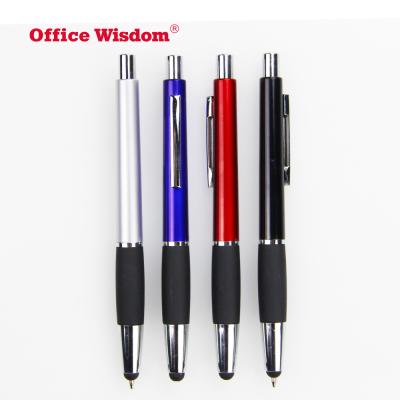 China Promotional High Quality Capacitive Plastic Pen Matte Spray Paint Pen Capacitor Ballpoint Pen Writing Dual Function Touch for sale