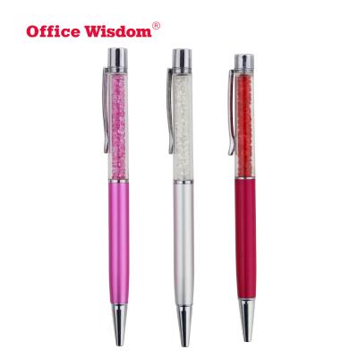 China Pen Charming Design Stylus Metal promotional Pen With Shining Crystal Balls and metal Matte Color As Premium Gift for promotion for sale