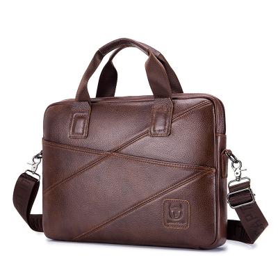 China Meet Laptop Bags Retro Briefcases Black&Brown Color Handmade Leather Laptop Briefcase 15 Inch Messenger Bag Laptop Suitcase For Men for sale