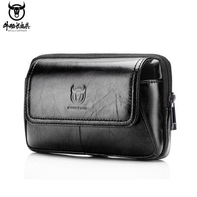 China Anti-theft Genuine Leather Belt Bag Pussy Pack Men Mobile Phone Pouch Waist Bag For Man for sale