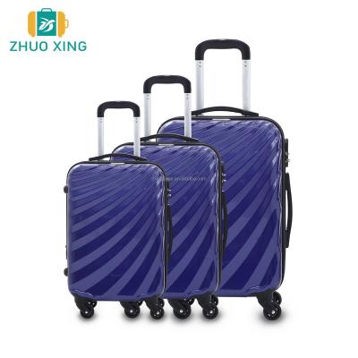 China School\travel\etc colorful background ABS material travel luggage bag Factory Wholesale 3 Piece Suitcase Set Luggage Trolley for sale