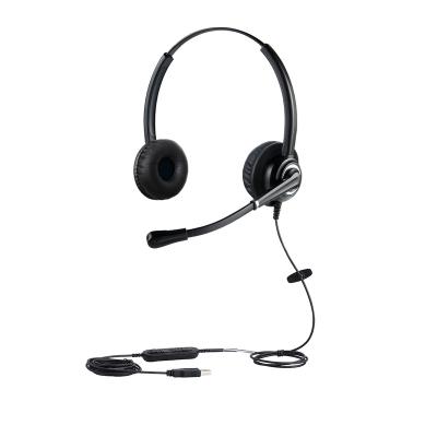 China Noise Canceling Noise Canceling Call Center Headset with USB Plug, Volume Control and Mute Switch Included for Call Center or Office Use for sale