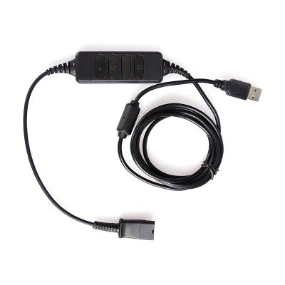 China Noise Redution USB System QD Adapter Cable With Fast Disconnecing For Call Center Headset for sale