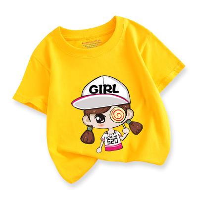 China Breathable T-shirt Cotton Short Sleeve Logo Design Children's Printed T-shirt Clear Graphic Children's 100% Short Sleeve for sale