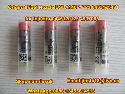 China Bosch Original Common Rail Fuel Nozzle DSLA140P1723 0433175481 for Injector 0445120123 493 for sale