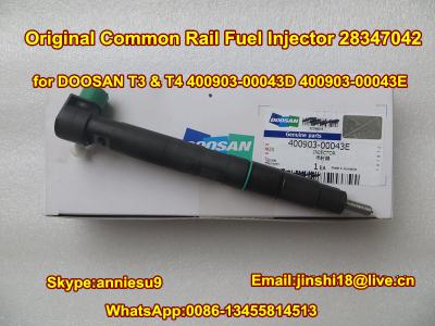 China Delphi Common Rail Injector 28347042, used for DOOSAN T3 & T4 400903-00043D, 400903-00043E for sale