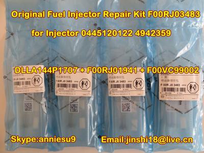 China Equipo de reparación común del inyector de combustible del carril de la original de Bosch F00RJ03483 para 0445120122 4942359 DLLA en venta