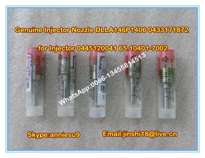 China Bosch Genuine Fuel Injector Nozzle DLLA146P1406 0433171872 for 0445120041 65.10401-7002 for sale