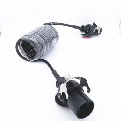 China Truck Trailer Plastic Standard Connection Factory Price Accessories 24v 5pin Electric ABS EBS Spiral Cable for sale