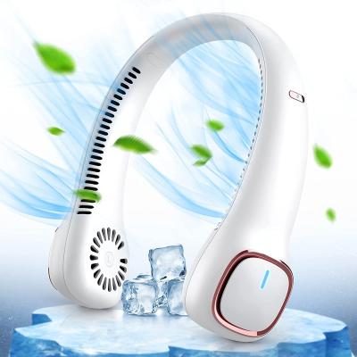 China Easy Carry Neck Fan, 2022 Newest Portable Neck Fan Cooling 4000mAh USB Rechargeable Battery Powered Portable Fan for sale