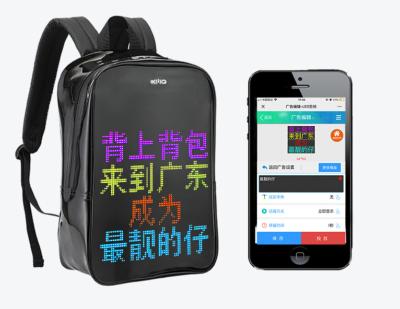 China Hot Selling Backpack Waterproof Smart LED Display Backpack Walking Display Board for sale