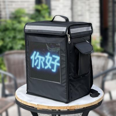 China Yzora Large Waterproof Foldable Hot Food Desert Delivery Box Carry Bag For Motorbike Scooter Motorcycle With Led Screen for sale