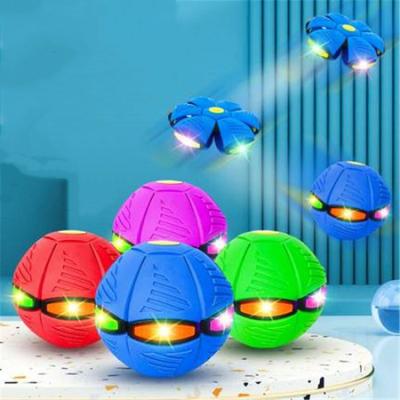 China Sports Toy Hot Selling TikTok Same Style Fly Toy Outdoor Throw 6 Led Lights Spinner Disc UFO Ball Magic Toys For Kids for sale