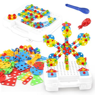 China DIY Creative Practice 266pcs Screw Assembly Building Block Puzzle Early Childhood Education Toys for sale