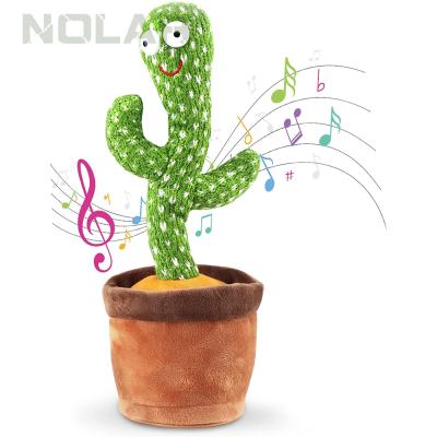 中国 Home Decoration 120 Songs Dancing Cactus Toys Repeat What You Say Electric Cactus Stuffed Imitation Educational Toys 販売のため