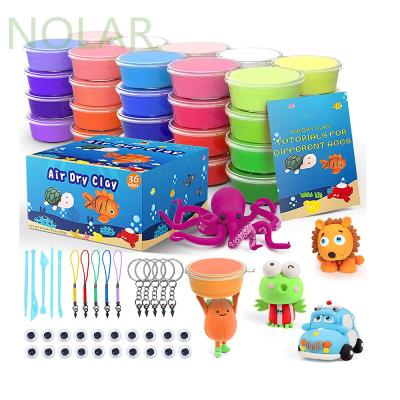 Китай Diy Magic Clay 36 Soft Color Playdough Clay Ultra Light Modeling Clay For Kids With Accessories Polymer Clay продается