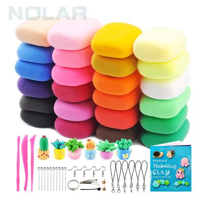 China Soft Diy Clay 24 Colors Air Dry Clay For Kids Non-Toxic Clay For Kids With Playdough Accessories à venda