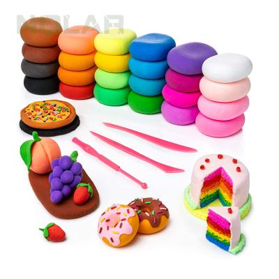 Китай Soft Diy Clay 24 Colors Air Dry Clay For Kids Non-Toxic Clay For Kids With Play Dough Accessories Mud Kit For Girls продается