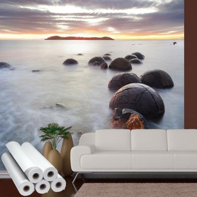 China non-pvc wallpaper wholesale price wall paper white blank wall fabric for solvent digital print for sale