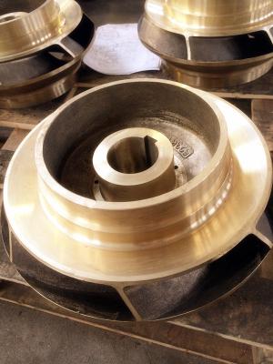 China Brass / copper alloy impellers in centrifugal pump , copper casting water pump parts for sale