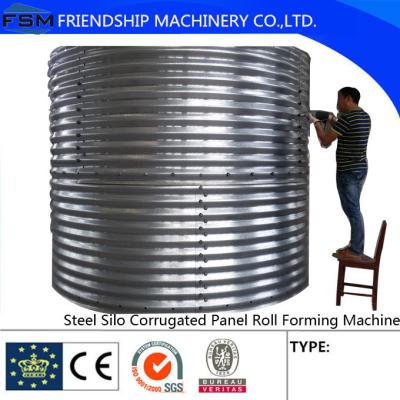 China 2.0 - 4.0mm Steel Grain Silo Steel Silo Forming Machine With PLC System Tiled Type for sale