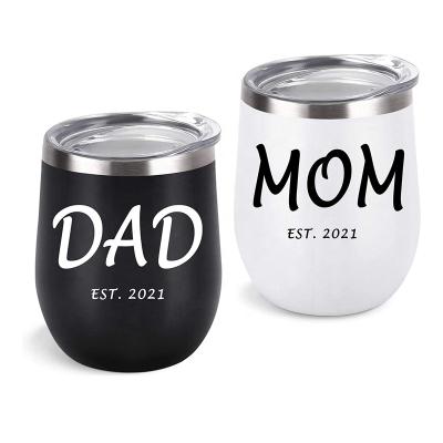 China Viable Custom Logo Stainless Steel Double Walled Wine Tumblers Mugs for sale