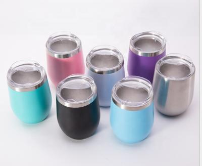 China Viable Practical Tumbler Cups Bulk Stainless Steel Tumbler Egg Shape Wine Mugs for sale