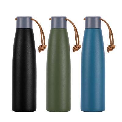 China New Design 550ml Stainless Steel Cola Sustainable Shape Insulated Fitness Water Bottle for sale