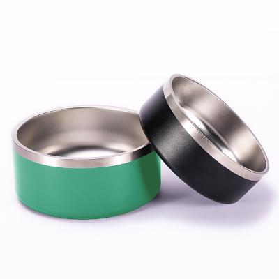 China Sustainable Powder Coated Pet Feeding Bowl Customized Stainless Steel Pet Bowl for sale