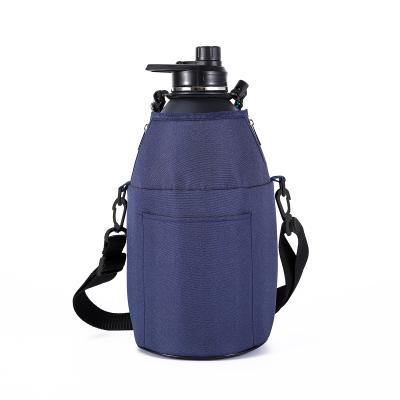 China Half Gallon Waterproof Water Bottle With Sleeve Insulated Neoprene Stand Bag for sale