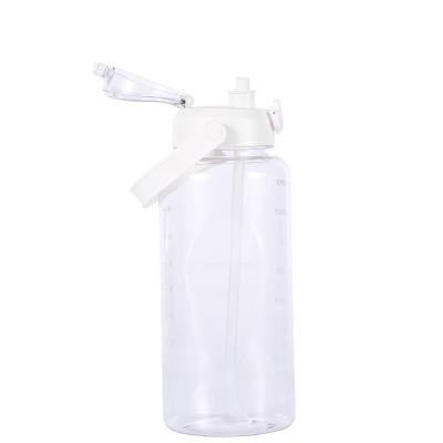 China 2L Leak Proof Flip Top Motivational Water Bottle Sustainable Fitness Gym Water for sale