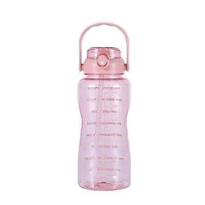 China Large Capacity Sustainable BPA Free Plastic Water Bottle With Weather Marker And Straw for sale