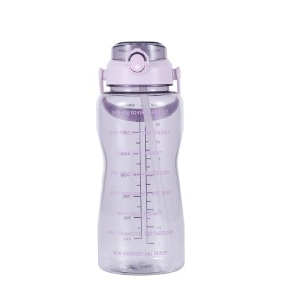 China Large Capacity Minimalist Sports Water Bottles Plastic Bottle With Handle for sale