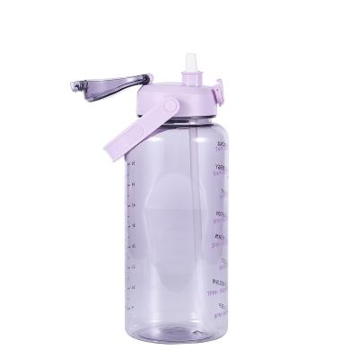 China Minimalist 2L Plastic Drinking Water Bottle With Time Marker for sale