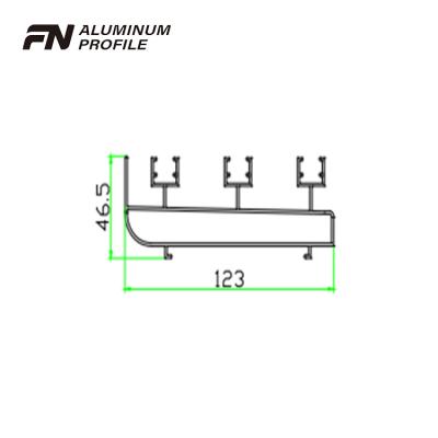 China door & Best Price And Quality Foshan Aluminum Extrusion Roller Rail Window Profiles Track For Sliding Window And Door for sale