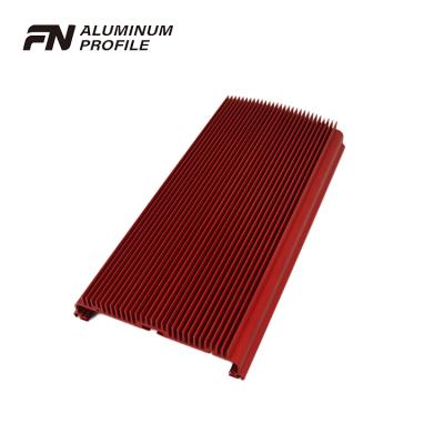 China Red Anodized Aluminum Alloy Heat Sink Red Anodized Aluminum Extruded Heat Sink For Electronics for sale