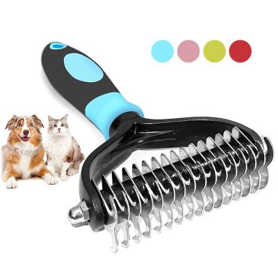 China Custom Static Dog Stocked Pet Hair Remover Pet Cleaning Brush Cat Hair Grooming Comb for sale