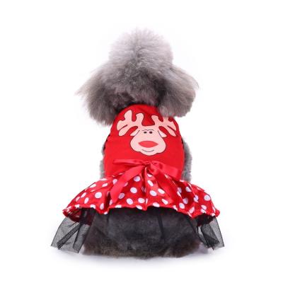 China Sustainable Pet Supplies Dog Clothes Cute Colorful Private Label Luxury Christmas Dog Dress Clothes for sale