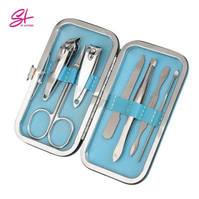 China Finger Nail Carbon Steel Travel or Home Professional Women Grooming Pedicure Care Tools 7pcs Set Nail Clippers Kit for sale