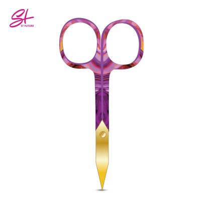 China Print Collection Marble Gift Set Future St Eye Beauty Scissors Cleaner 2 Pcs Eyebrow Brush Tweezers 5 In 1 Portable Eyebrow Gift Set for sale