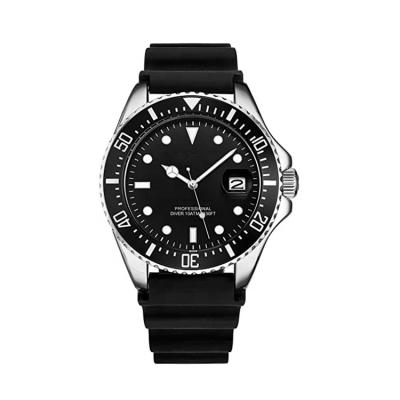 China Seiko Mechanical High Quality Automatic Movement Alarm Watch Dive Waterproof Rubber Watch for sale