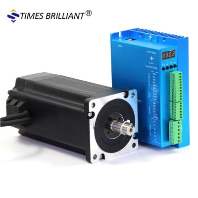 China Machine 2 Phase 12Nm Step Motor NEMA 34 Narrow Loop Motor In Suit With Driver HBS86H Stepper Motor CNC Kit for sale