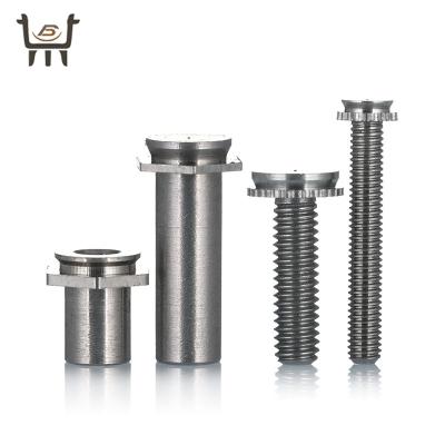 China Chc-632-6/8/10 Flat Concealed Head Studs Types Cha Cfha Chc Cfhc Round Head Self Screw Fastener Rivet Nut Snap Stud for sale