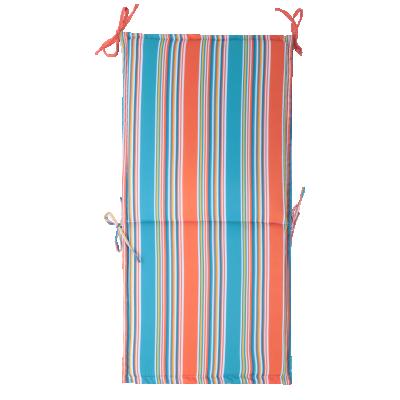 China Waterproof Colorful Striped Outdoor Chair Cushion Back Support Pad With Ties Back Cushion for sale