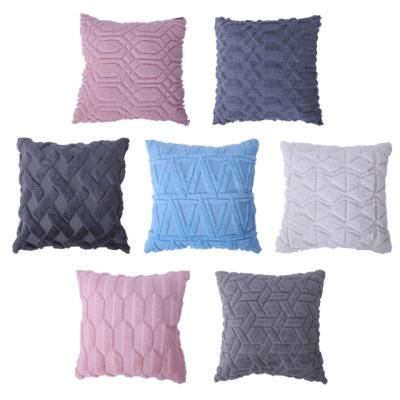 China Latest Farmhouse Textiles Color Polyester Fleece Square Waterproof Home Super Soft Pillow Cushion Back Support Pillow for sale