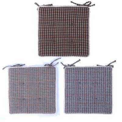 China Waterproof Hot Selling Top Classic Design Home Office Seat Decorative Grid Pillow Cushion Seat Pad for sale