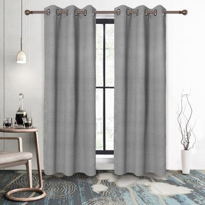 China Latest Home Textiles Insulated Ready To Ship Blackout Window Curtain For Living Room Curtains for sale